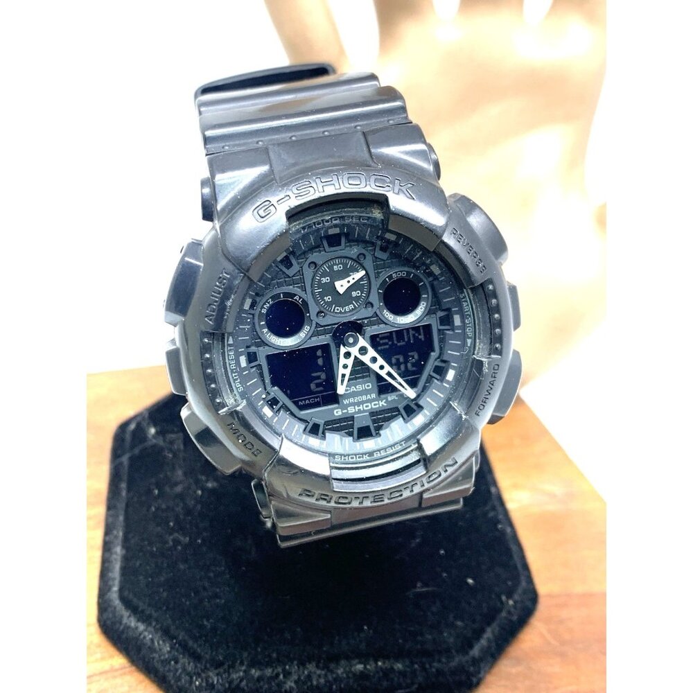 Casio Men's Watch G-Shock GA100 Black Resin Analog Digital Quartz 51mm 5081